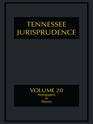 cover image of Tennessee Jurisprudence